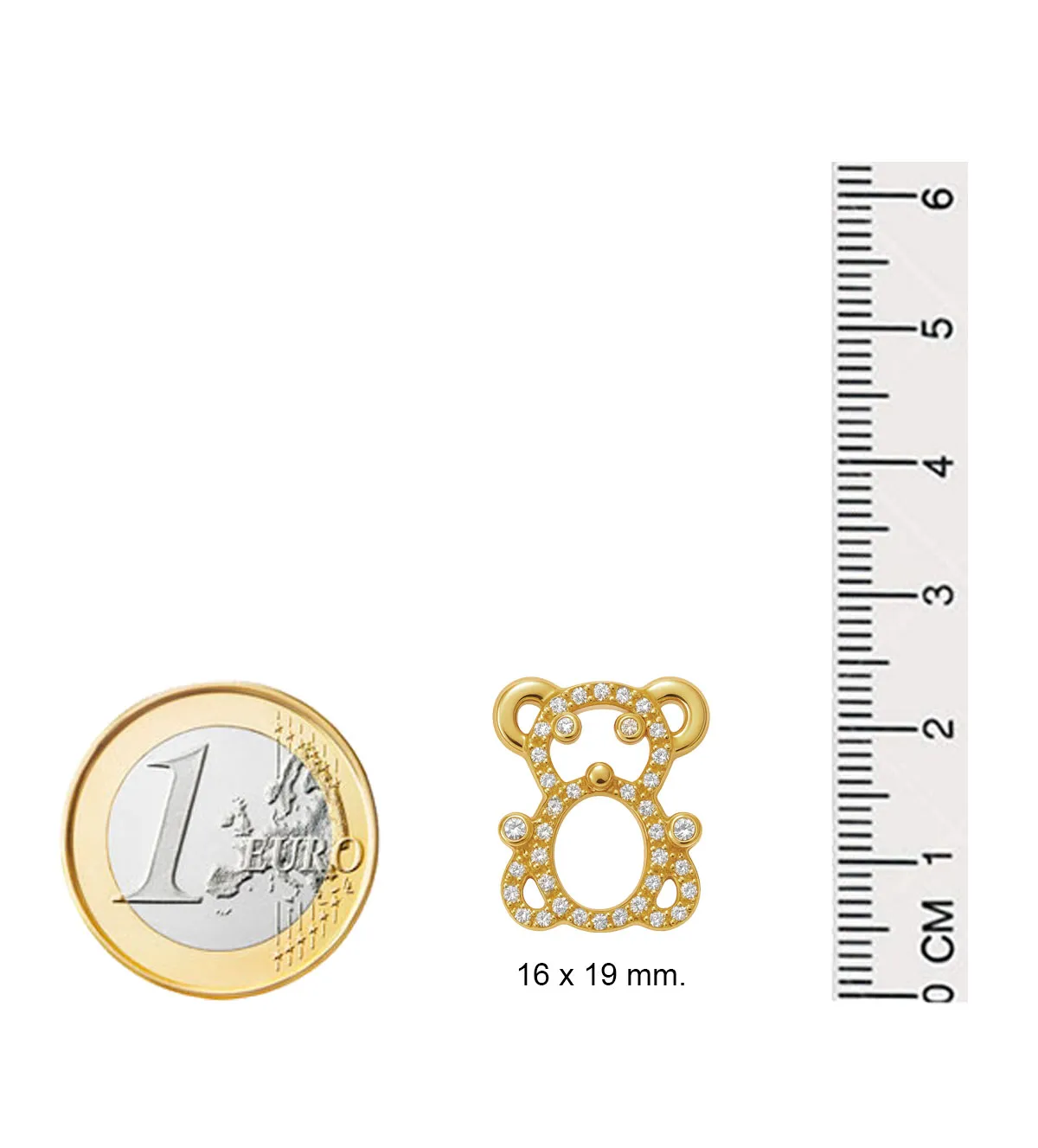 Colgante de oro 18K oso con circonitas 146_3913 colgante-de-oro-con-circones146_3913 vista con medidas