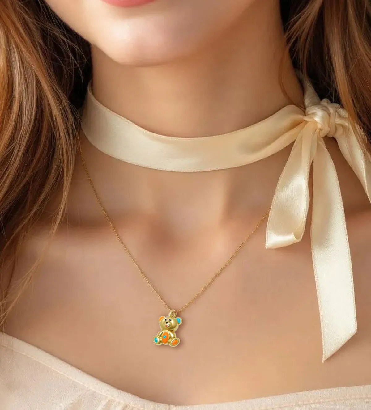 Colgante de oro 18k oso esmaltado 038_LO-025-13AM colgante-de-oro-oso-esmaltado-038_LO-025-13AM modelo IA