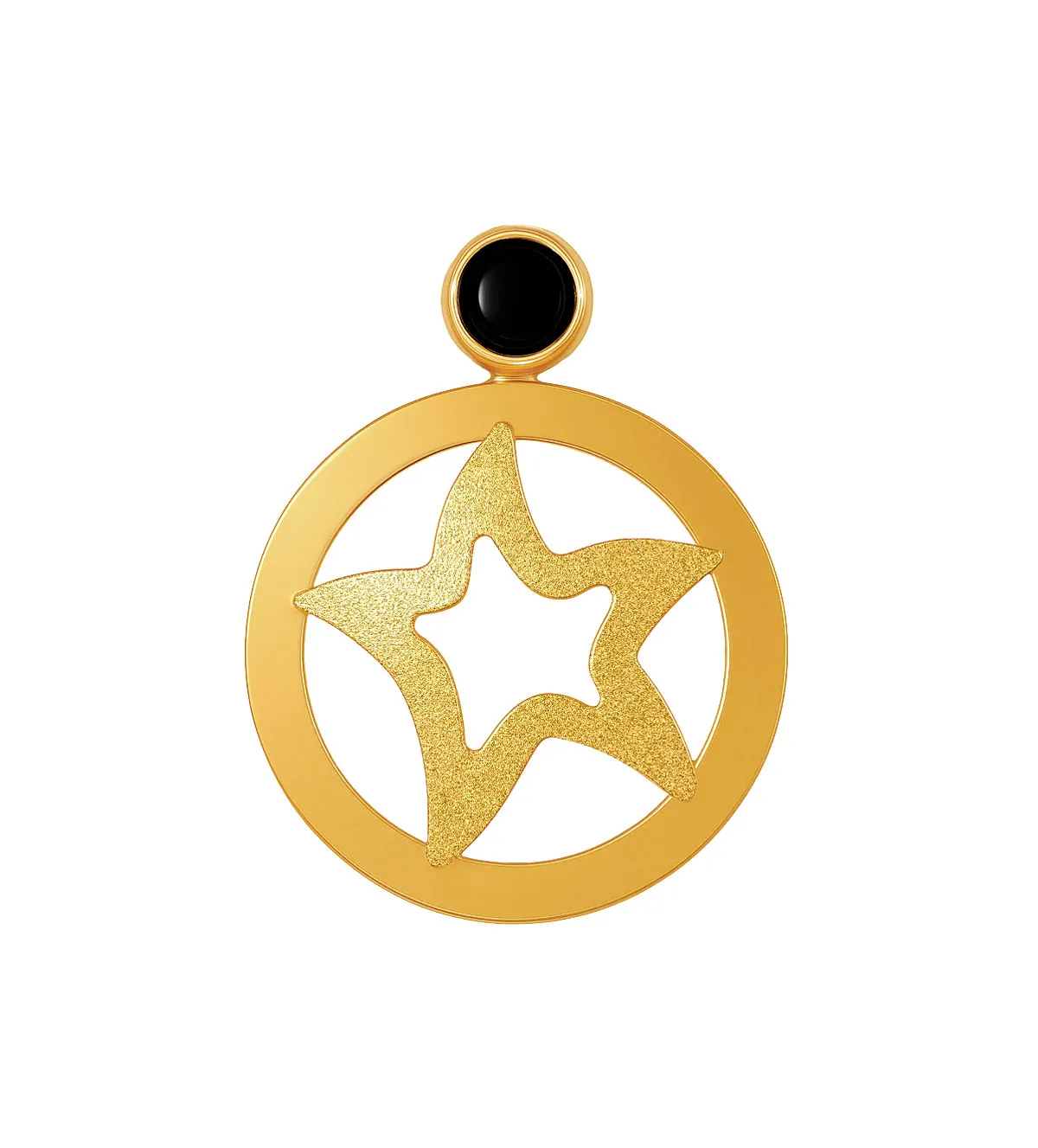 Colgante de oro amarillo 18K estrella y onix 067_P000100051-O colgante-de-oro-y-onix-067_P000100051-O