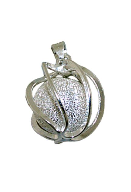 0casion outlet colgante plata bola encerrada en jaula