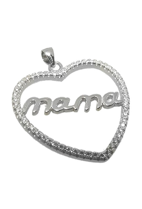 Colgante plata con forma de corazón para el día de la madre. 265_425-C colgante-de-plata-y-circonitas-dia-de-la-madre-forma-de-corazon-265_425-c