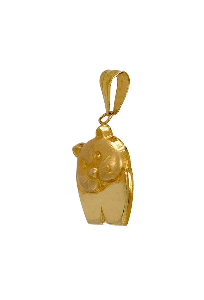 Colgante oro amarillo 18K gato 019_3245 colgante oro amarillo 18 ktes gato toma lateral