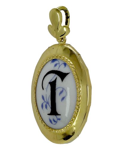 Colgante oro amarillo 18K, inicial -T-en ceramica - foto 04 - rfcia 037_7000-T