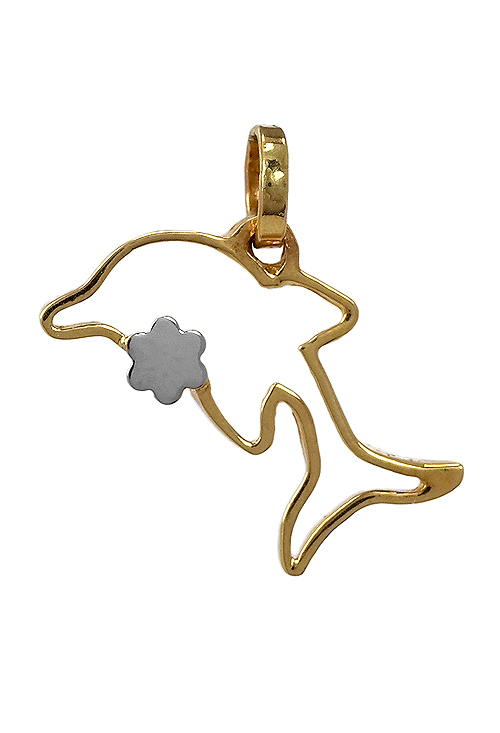 Colgante oro bicolor de ley, Figura de delfin - foto 3 - rfcia.002_80989CG