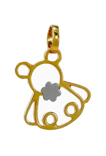 Colgante oro bicolor Figura de oso - foto 3 - rfcia.002_80987CG