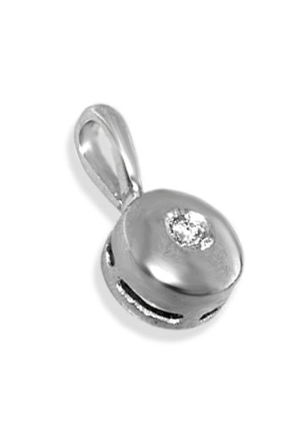 Colgante oro ley con diamante, oro blanco - foto 1 - rfcia.020_CH007