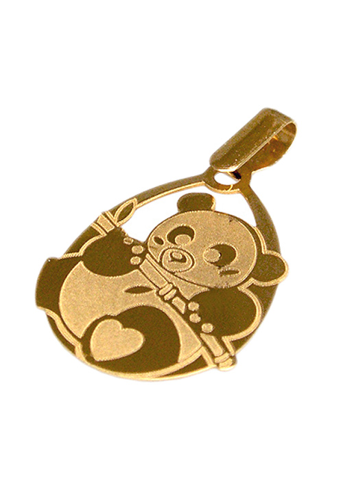 Colgante oro amarillo 18K oso panda 057_43444 Colgante oro. dije sin piedras - foto 1 - rfcia.057_43444