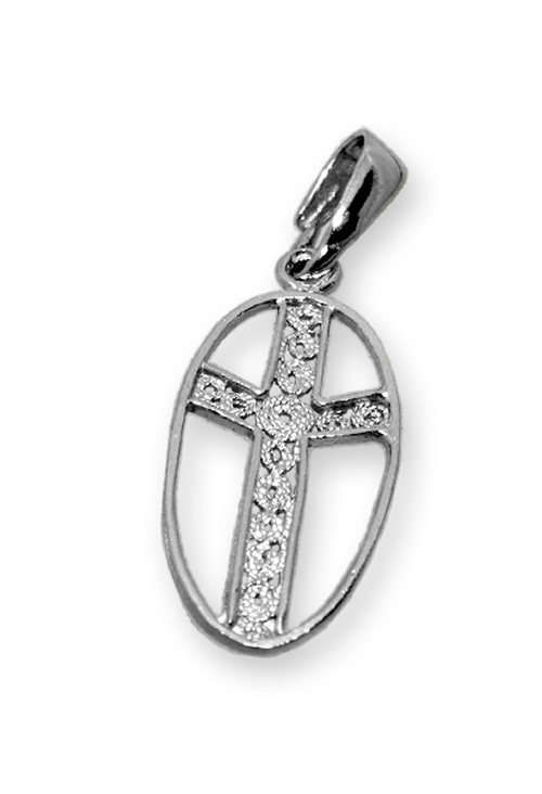 Colgante Cruz de plata 022_F-CRUZ Colgante plata ley, dije sin piedras - foto 3 - rfcia.022_F-CRUZ