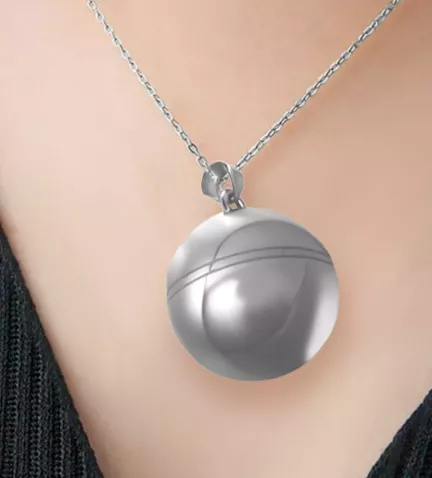 colgante de plata llamador de angeles vista modelo