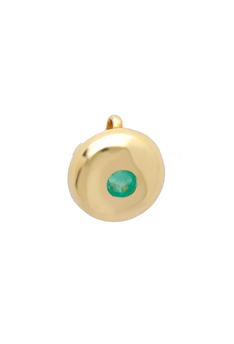 Colgante oro amarillo con esmeralda tipo chatón 100_2998E