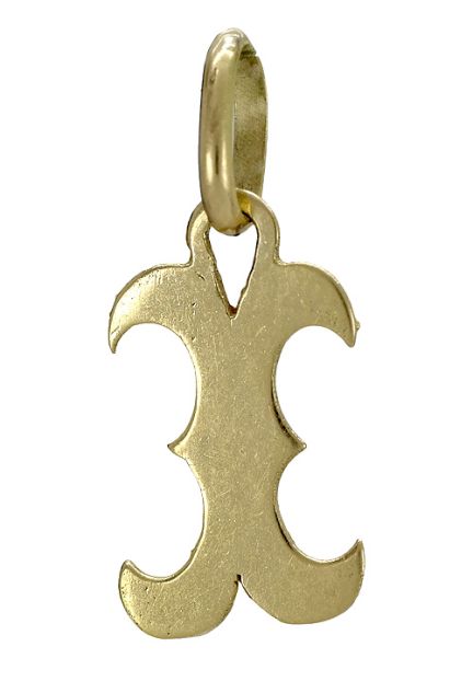 colgante de oro amarillo inicial I 173_INSII