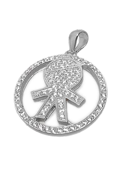 Colgante plata niño en circulo 042_A230-C colgante de plata y circonitas imagen niño especial dia de la madre precio barato joyeria online 042_a230-c