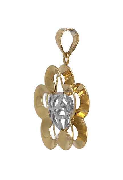 colgante oro 18 kilates forma de flor foto lateral 243_380-00089_01