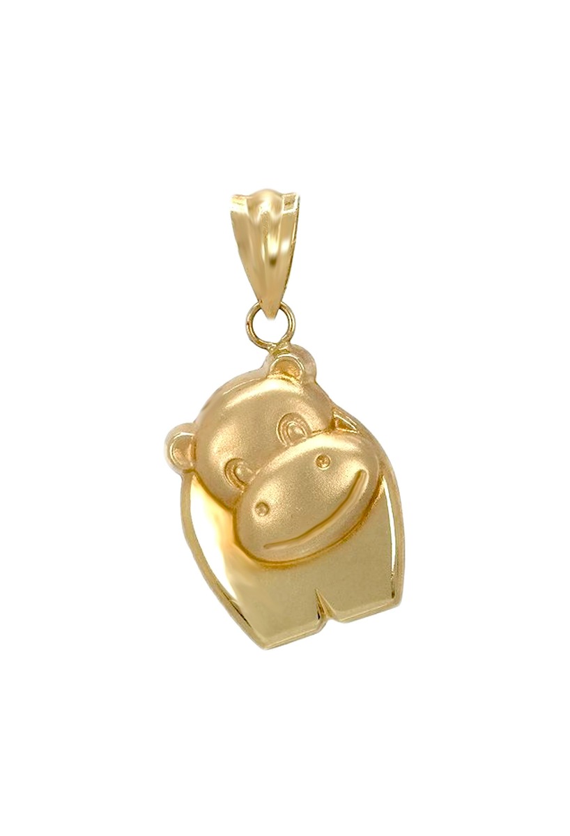 Colgante oro amarillo hipopótamo 019_3249 hipopotamo de oro amarillo 18 ktes 019_3249