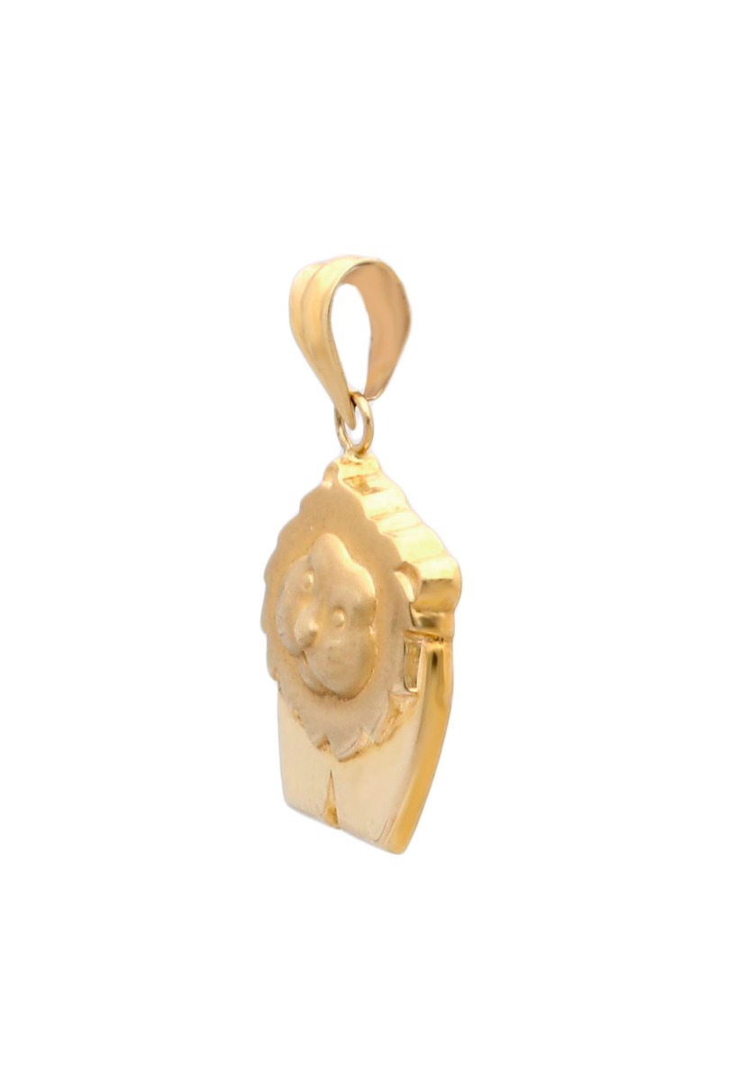 Colgante oro amarillo 18K forma de león 019_3247 colgante oro amarillo 18 ktes leon fotografia de lado