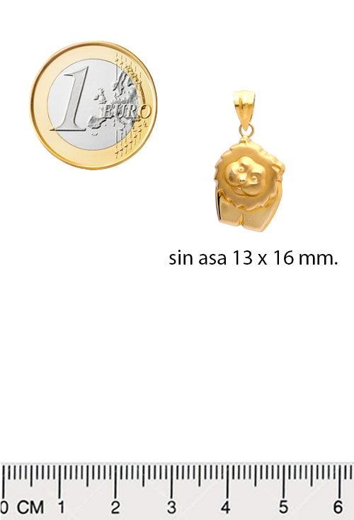 Colgante oro amarillo 18K forma de león 019_3247 colgante oro amarillo 18 ktes leon fotografia con medidas