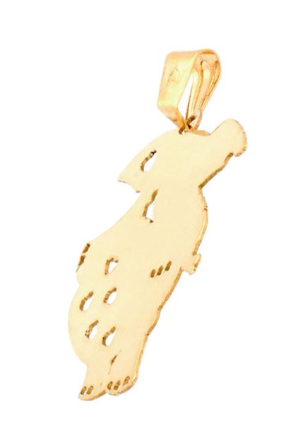 colgante oro amarillo 18 kilates elefante burlon mate brillo vista trasera 120_61964_01