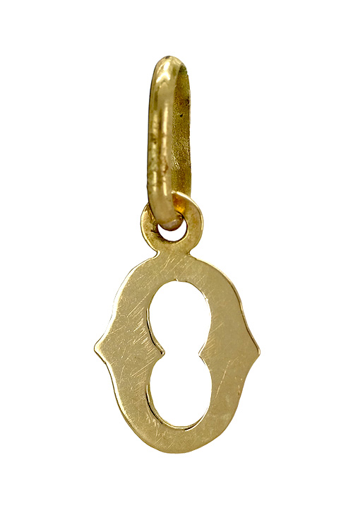 colgante oro amarillo 18 kilates inicial O 173_INSIO