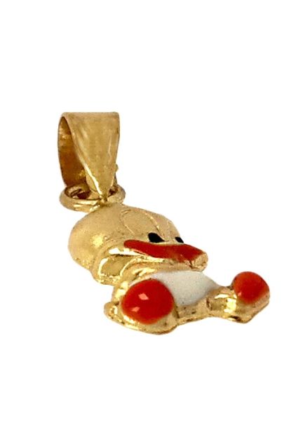 colgante oro amarillo 18 ktes y esmalte indicado para niña foto AB 120_404_01