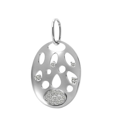 Colgante oro 1ª ley 750 mmas. (18 k.) dije con piedras oro blanco rfcia.243_400-00175