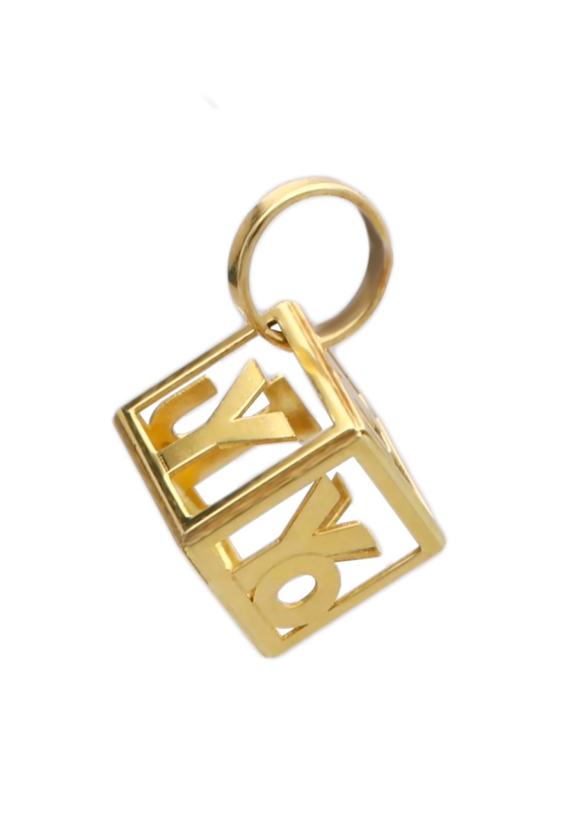 colgante oro amarillo 18k para enamorados foto 2