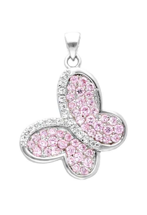 Colgante plata mariposa 132_71350-C Colgante plata ley dije con piedras rfcia.132_71350-C