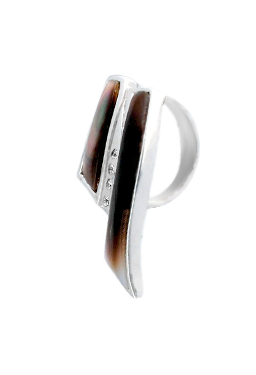 colgante plata nacar negro y circonitas vista lateral 132_10037_01