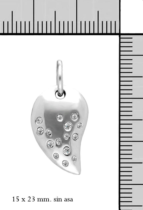 Colgante plata con circonitas 132_71682-C colgante plata y circonitas forma cuerno abundancia para parrilla web toma con medidas 132_71682-C_M