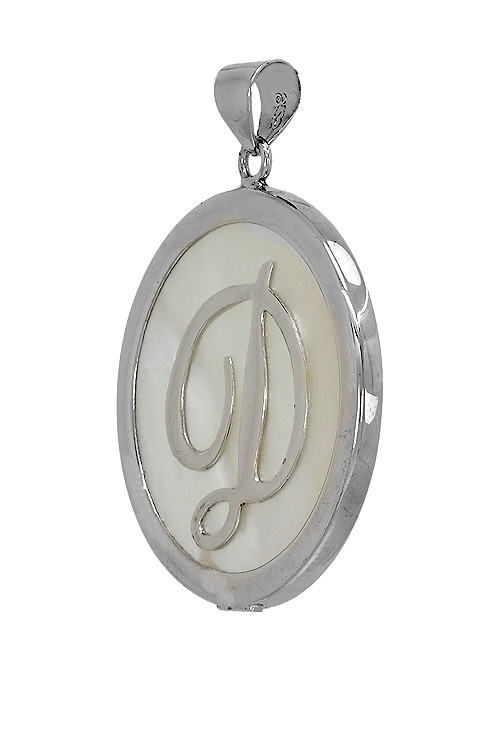 Colgante plata y nácar inicial D 260_138052-D Colgante plata y nácar inicial D venta online joyas de mujer 260_138052-D