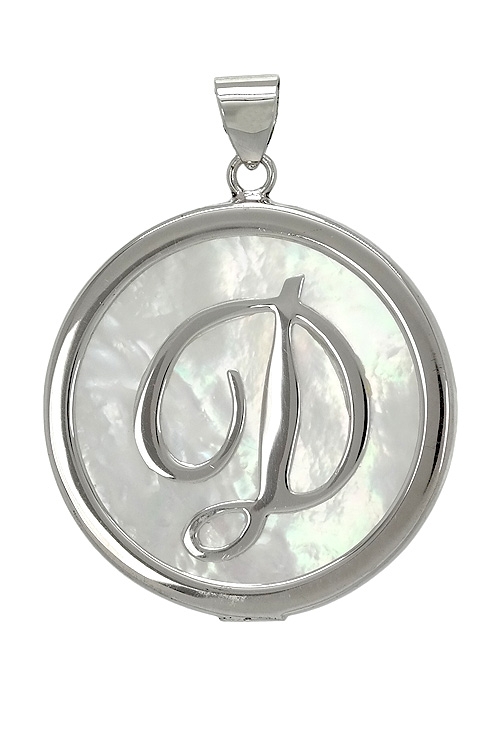 Colgante plata y nácar inicial D 260_138052-D Colgante plata y nácar inicial D a precios baratos 260_138052-D