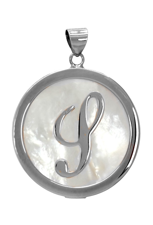 Colgante de plata y nácar con inicial S 260_138063-S Colgante de plata y nácar con inicial S 260_138063-S joyas de mujer a precios baratos