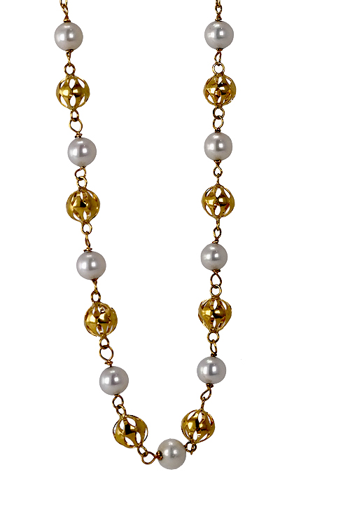 Collar de oro amarillo 18 ktes y perlas cultivadas - foto 3 - rfcia.002_7919