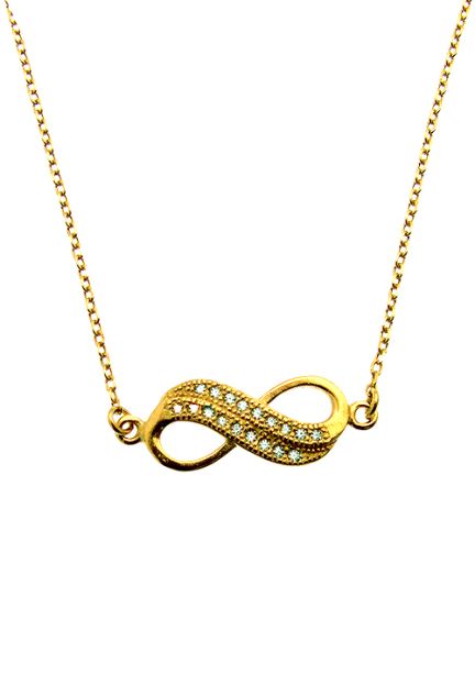 Collar plata de ley chapada con simbolo de infinito - foto 3 - rfcia.022_11406-A-G