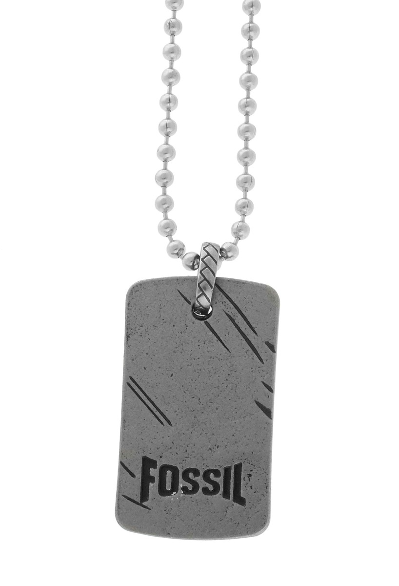 collar de acero para hombre marca fossil vista trasera