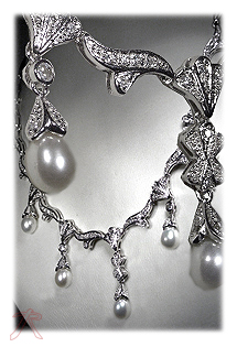 Gargantilla novia plata perlas y circonitas 132_05399 Collares y Gargantillas plata ley rfcia.132_05399