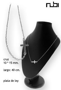 Gargantilla plata cadena con cruz 266_021154-1-1 Collares y Gargantillas plata ley sin piedras rfcia.266_021154-1-1