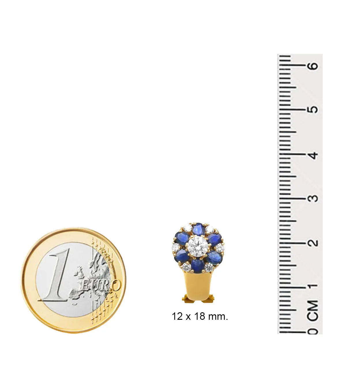 Pendientes de oro 002_52879ZF-P pendientes de oro con zafiros foto con medidas