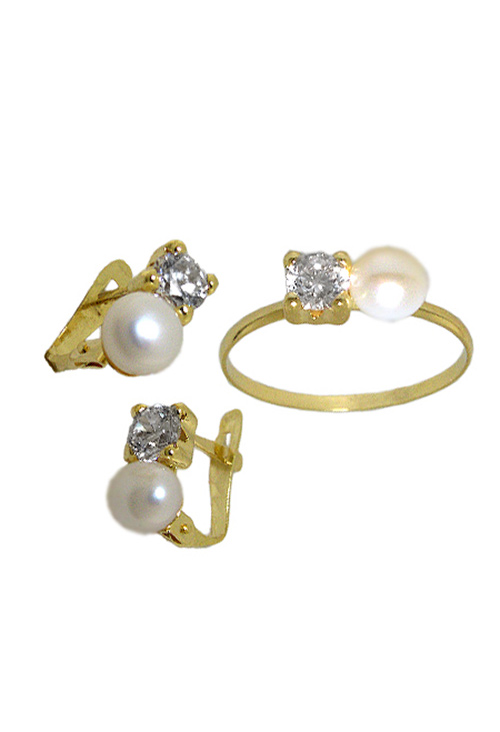 Conjunto oro 18k y perlas cultivadas para Comunión 030_2151 Conjunto oro aderezo - foto 3 - rfcia.030_2151