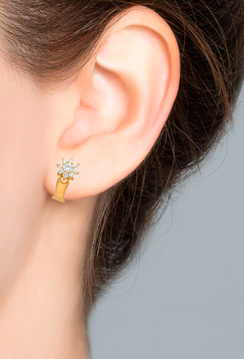 Conjunto oro 18 kilates pendientes y sortija 083_JI133 conjunto pendientes y sortija oro amarillo 18 kilates y circonitas precio especial para venta online vista pendientes modelo oreja 083_JI133_06