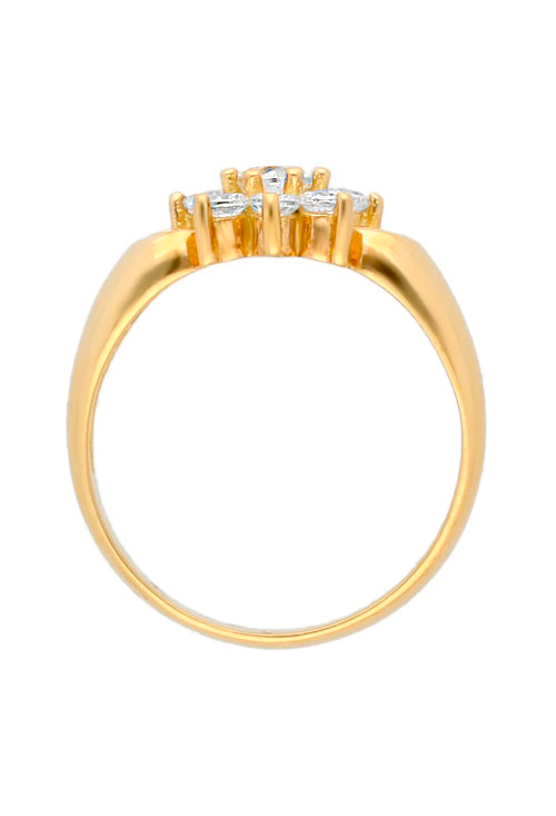 Conjunto oro 18 kilates pendientes y sortija 083_JI133 conjunto pendientes y sortija oro amarillo 18 kilates y circonitas precio especial para venta online vista sortija cenital 083_JI133_05