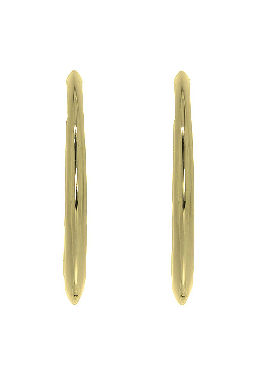 Pendientes plata, criollas·aros, sin piedras. 144_OB173-A criollas plata chapada en ip amarillo precio de ocasion joyeria online vista frontal 144_OB173-A_01