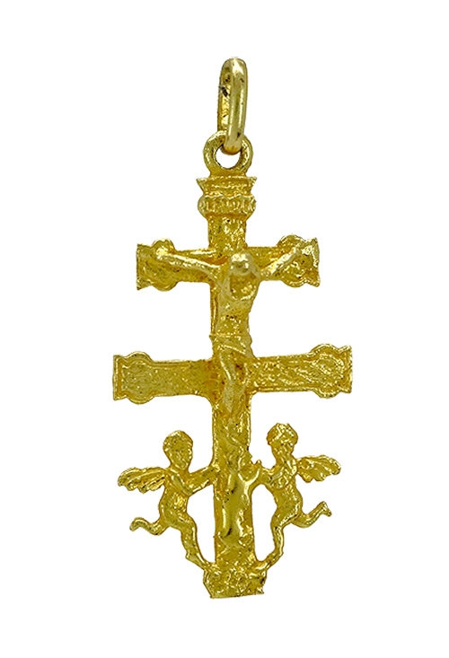 Crucifijo en oro 18 kilates, Cruz de Caravaca, comuniones 156_GDE Crucifijo en oro 18K, Cruz de Caravaca, comuniones. 156_GDE a precios baratos