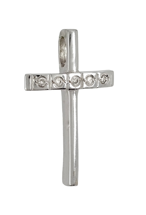 Cruz oro blanco 18 kilates y diamantes para mujer venta online joyas religiosas a precios baratos 192_Z1525