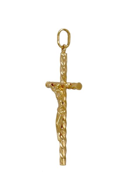 Cruz con Cristo en oro amarillo · crucifijo venta online joyas religiosas a precios baratos 002_6355CR