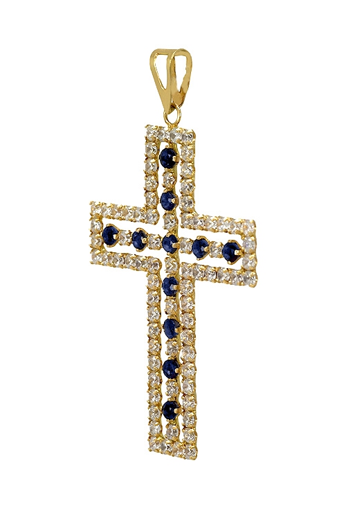 cruz oro amarillo 18 ktes con circonitas joyas religiosas en oro 019_5527-RZ vista oblicua