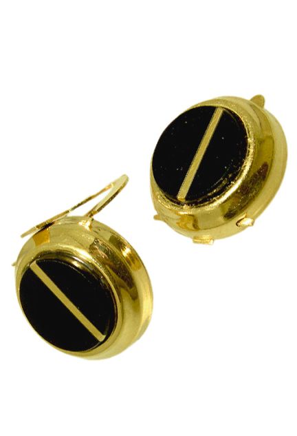 Cubrebotones de oro amarillo 18 ktes y onix - foto 3 - rfcia.002_8446