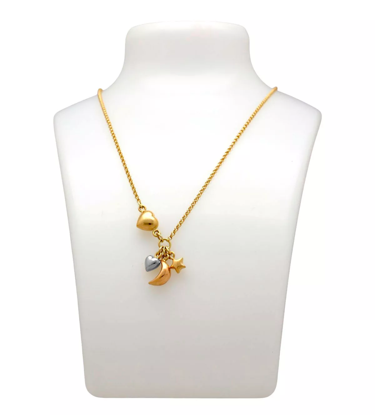 Gargantilla de oro TRILOGIA COSMICA gargantilla de oro motivo trilogia cosmica vista sin en peto