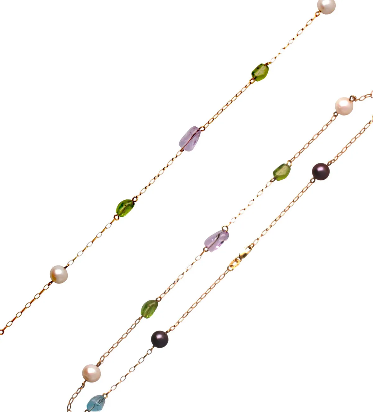 Gargantilla de oro 18K perlas y cuarzos 007_13427 gargantilla de oro 18k con cuarzos de colores 007_13427_00 tomas planas