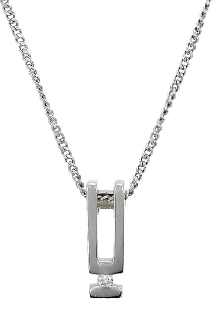 Gargantilla de oro blanco con diamante a precios baratos 065_0001637-CL1