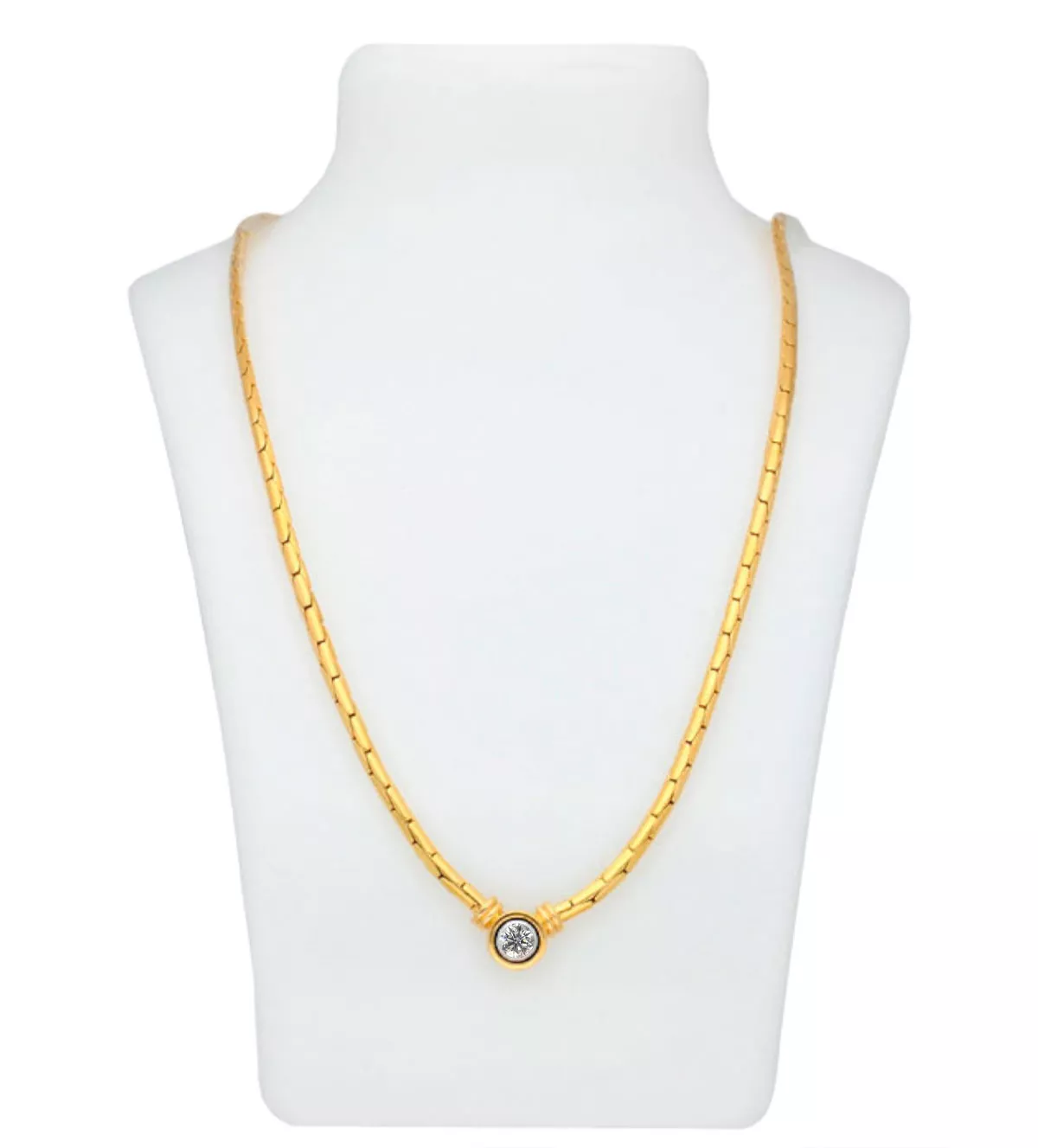 Gargantilla oro amarillo 18 ktes con diamante 096_COBRA024 Gargantilla oro amarillo 18 ktes con diamante 096_COBRA024 - Imagen 5